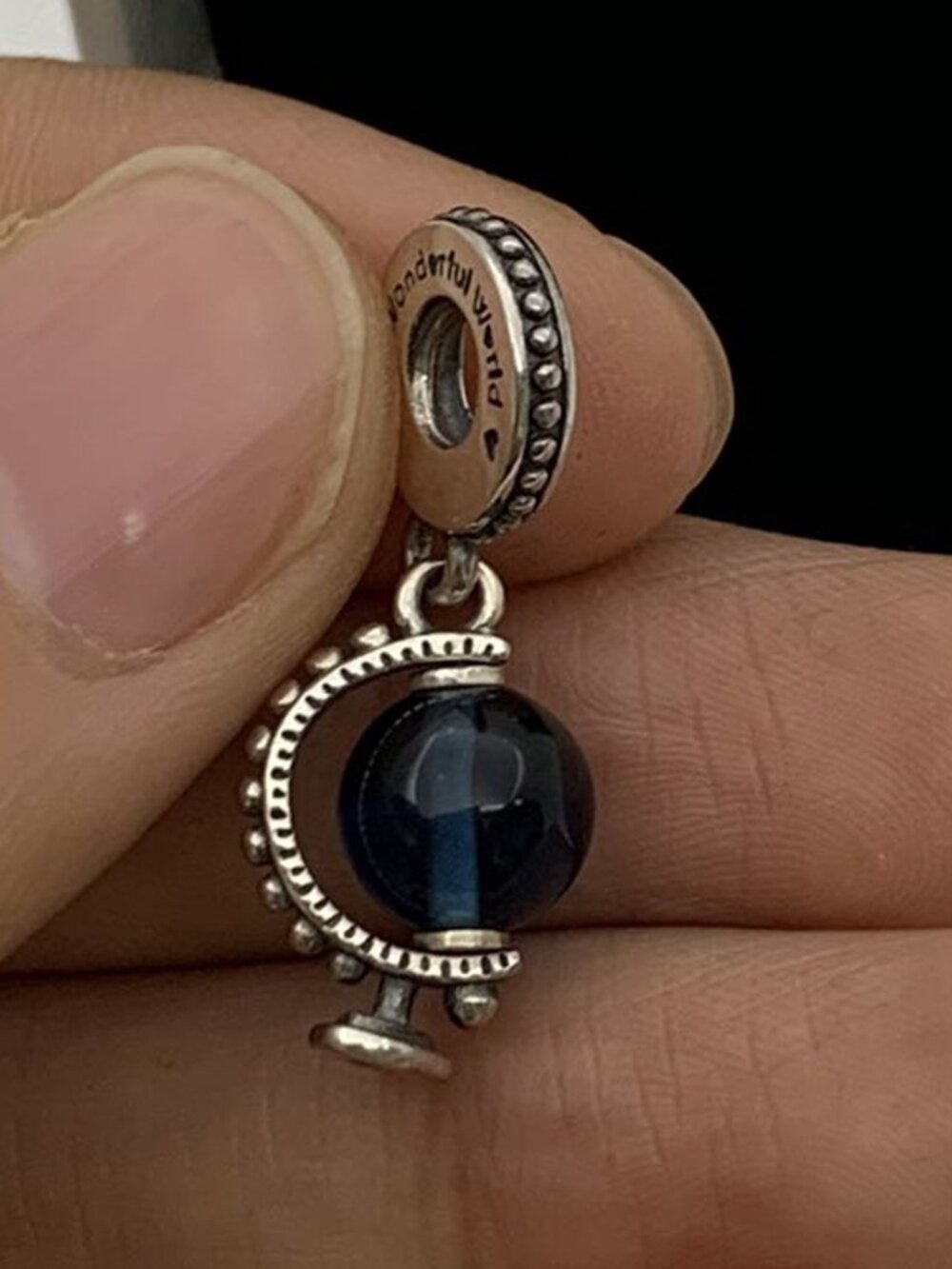 ✨🔥Pandora Blue Globe Dangle Charm Globe Charm